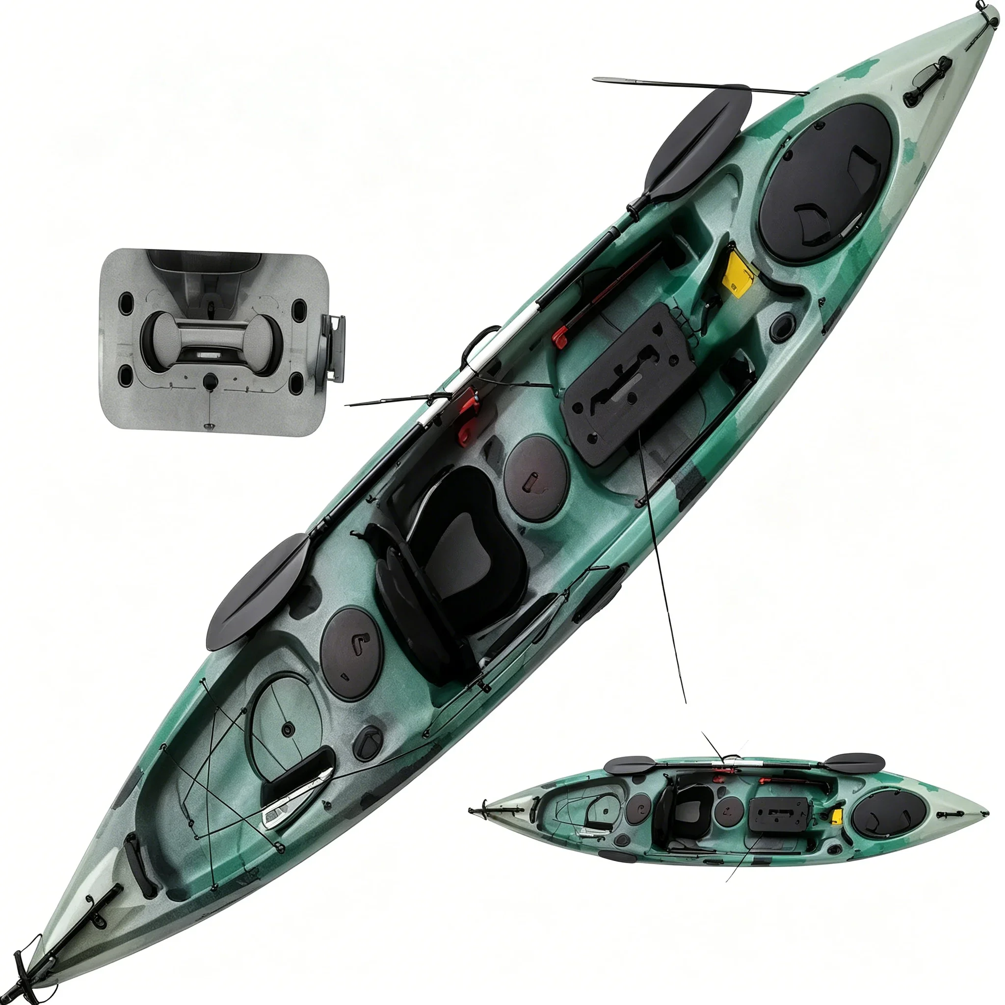 Kayak de pesca individual de p - Fishing Kayak Rod Holder reseña y precio